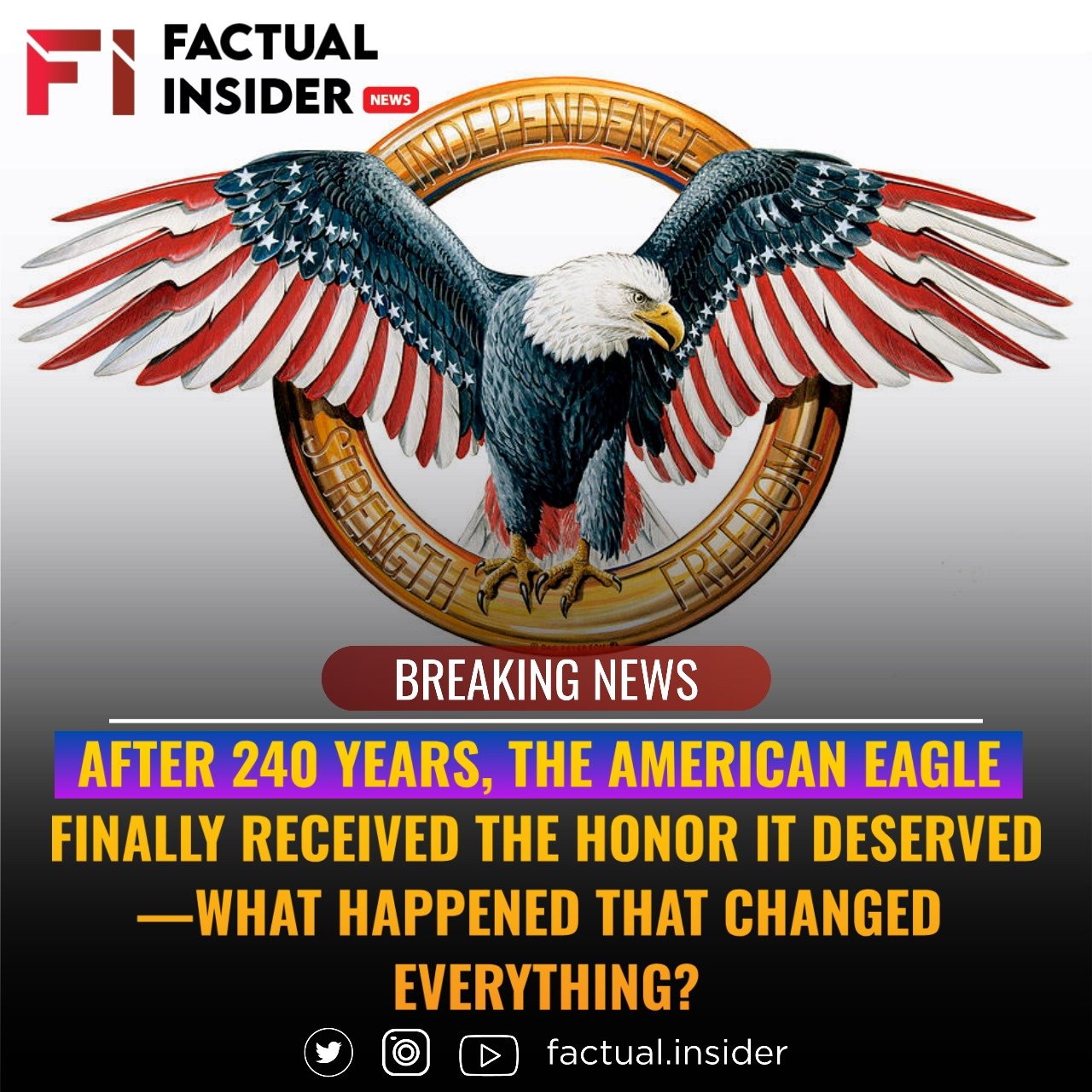 “After 240 years, the American eagle finally received the honor it deserved—what happened that changed everything?”