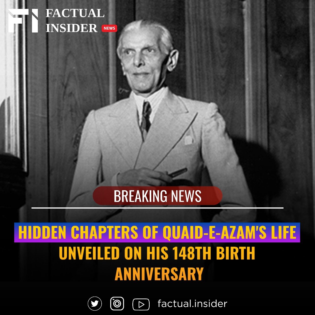 “Hidden Chapters of Quaid-e-Azam’s Life Unveiled on His 148th Birth Anniversary”