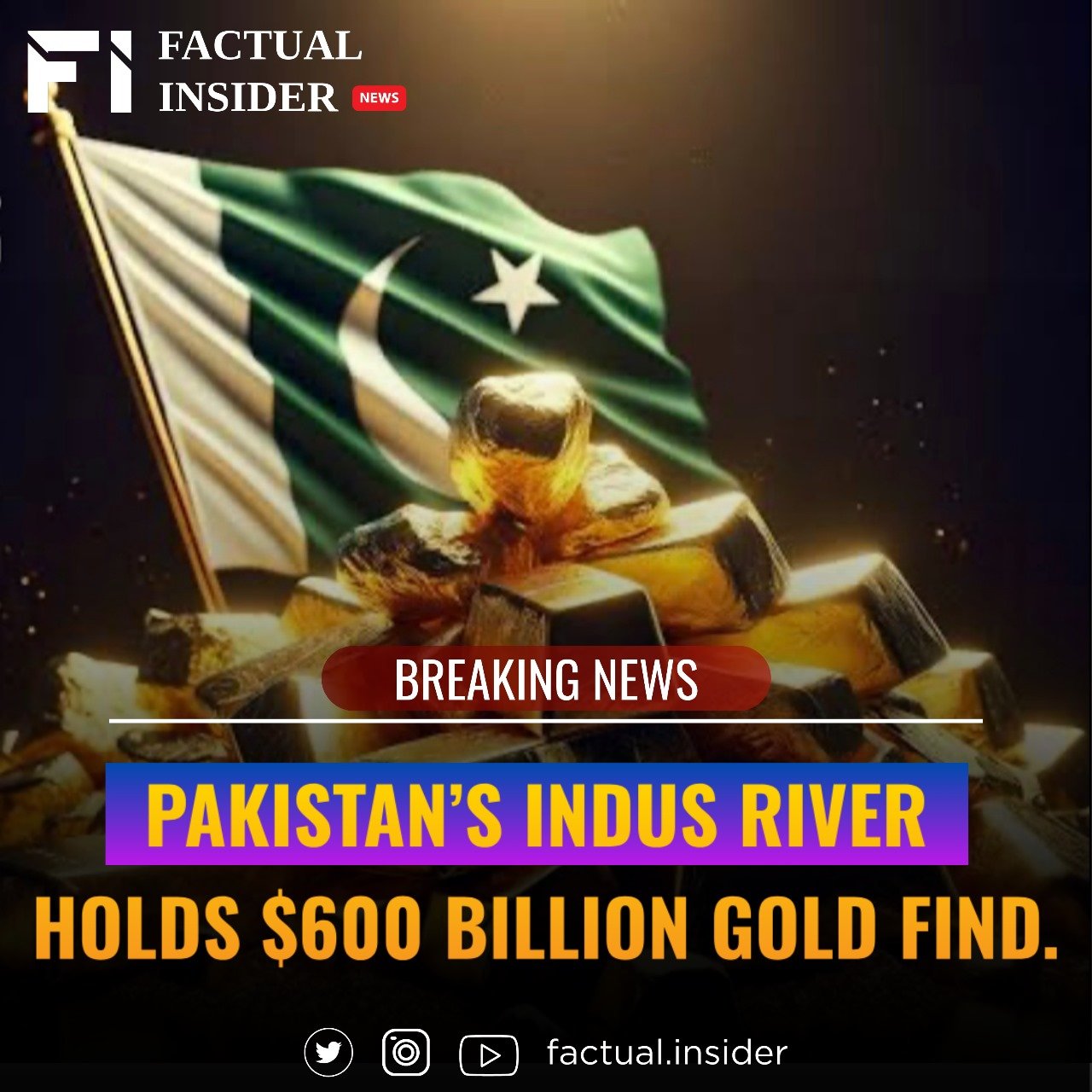 Pakistan’s Indus River Holds $600 Billion Gold Find.