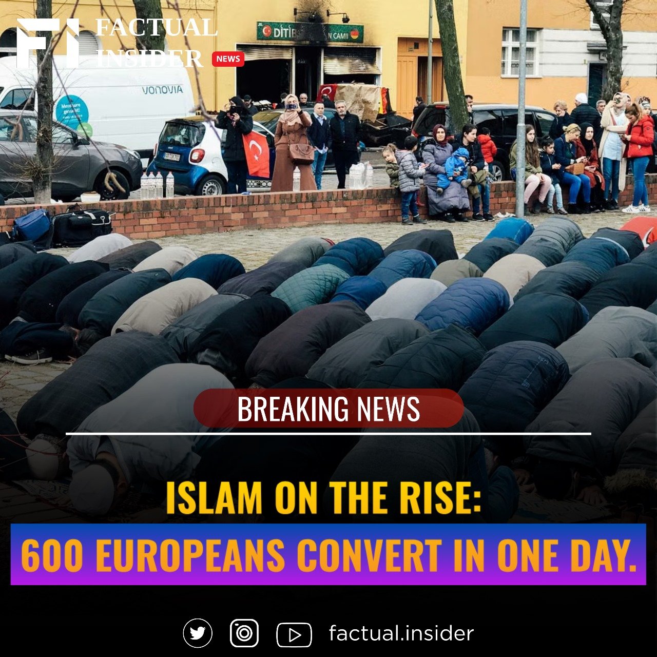 Islam on the Rise: 600 Europeans Convert in One Day.