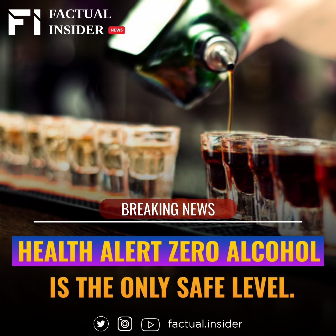 Health Alert: Zero Alcohol is the Only Safe Level.