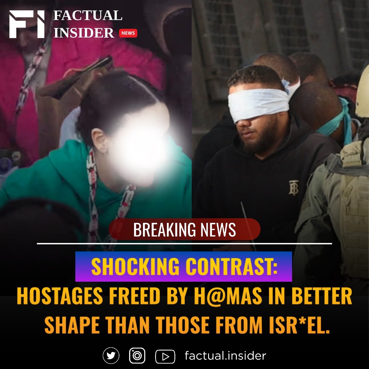 Shocking Contrast: Hostages Freed by H@mas in Better Shape Than Those from Isr*el.